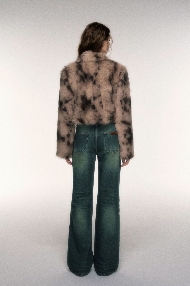 Retro-Chic Kunstpelzjacke mit Hornknöpfen – Kurzer Leopardenmustermantel für Damen_voghion.com