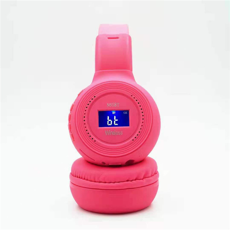 Oniwwertraff Qualitéit Kappgedroe Kaart FM Lauschteren Sport Kabellos Bluetooth Kopfhörer N65BT_voghion.com