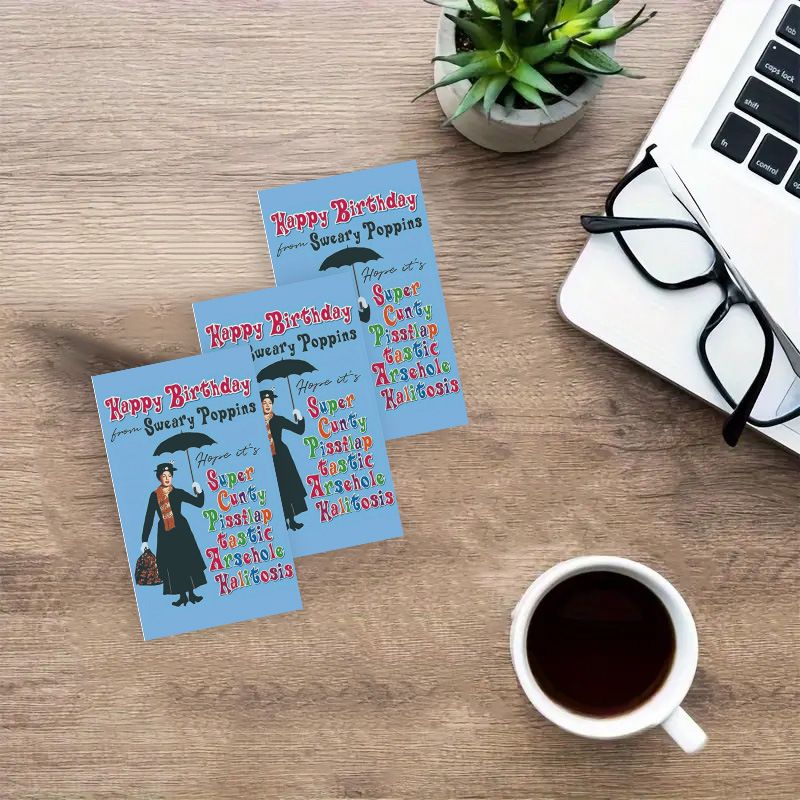 Lillian Geburtstagskarte im Umschlag – Hochwertige, kleine, randlose Grußkarte – Lustiges, kreatives Geschenk_voghion.com