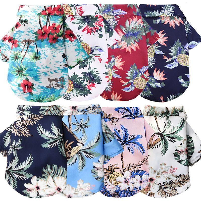 Hawaiian Style, Shirt, Summer Dog For Small Medium Dogs, Puppy Clothes, French Bulldog, Pet Clothes By PawParty Store_voghion.com