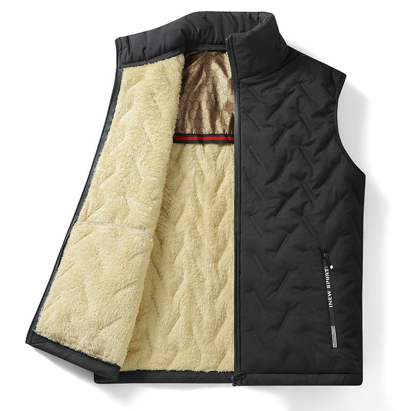 Ultraschall-Fleece-Graphen-Weste, Arbeitskleidung, Stehkragen, Herrenjacke_voghion.com