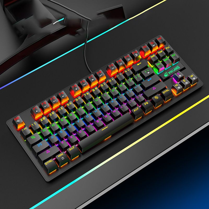 Tastiera meccanica universale con retroilluminazione RGB cablata a 87 tasti Farfi K2, accessorio per computer_voghion.com