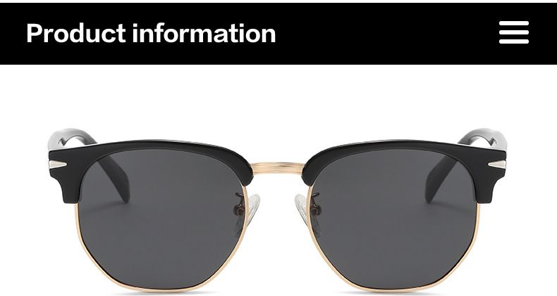 Sončna očala Jet New TR90 5093 s polkroglim okvirjem in polariziranimi okvirji za moške in ženske_voghion.com