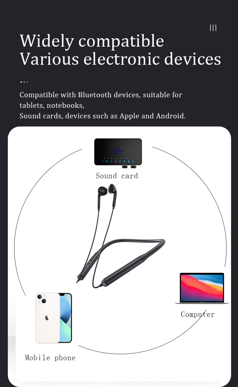Casque de surveillance sans fil professionnel dans l'oreille Live Broadcast Portable Sports Running Headset, adapté à la carte son GM-01S_voghion.com