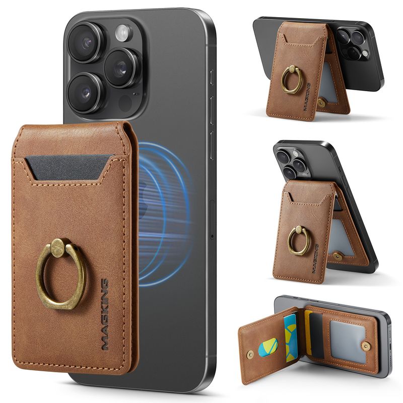 K1 For 16 Phone15 Ring Bracket Magnetic Card Holder Mobile Phone Magnetic Card Holder_voghion.com