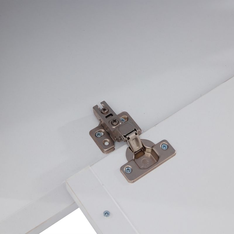 Meuble TV blanc brillant pour téléviseurs jusqu'à 70 pouces, console multimédia sur pied avec éclairage LED, centre de divertissement pour salon_voghion.com