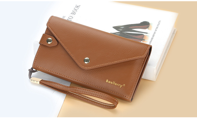 New BAELLERRY ladies long wallet thin multi-card mobile phone bag fashion clutch wholesale_voghion.com