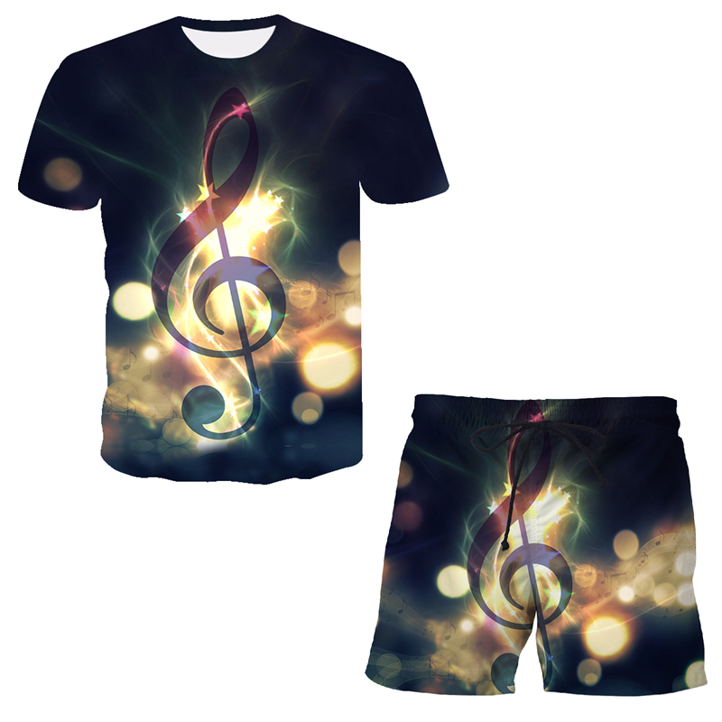 2023 zomer nieuwe heren strandbroek T-shirt Hawaiiaans vrijetijdssportpak 3D geprint_voghion.com