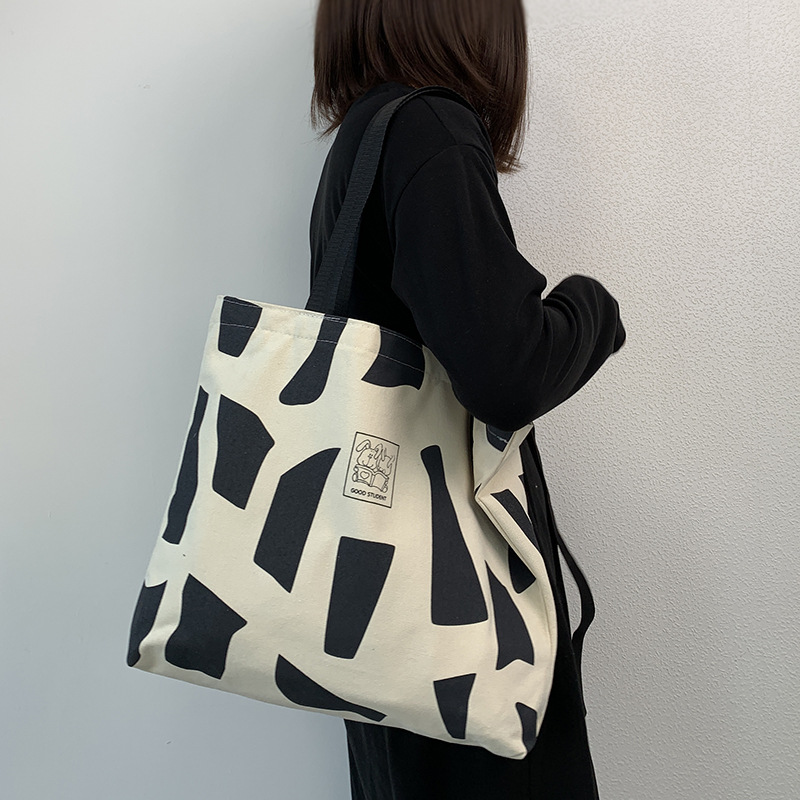Tela da donna monospalla per lezione, outfit da studentessa universitaria, stile coreano Instagram con cerniera, design artistico,_voghion.com