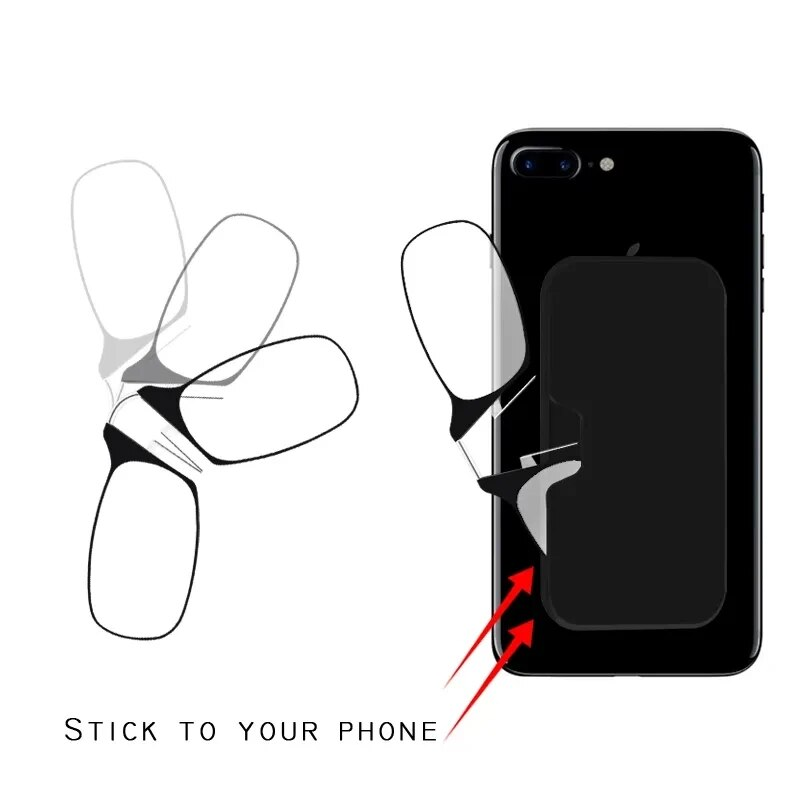 New Arrivals Nose Clip-on Reading Folding Legless Ultralight Key Bundle Men Women Mini Portable Presbyopian Glasses 1.0 to 4.0_voghion.com