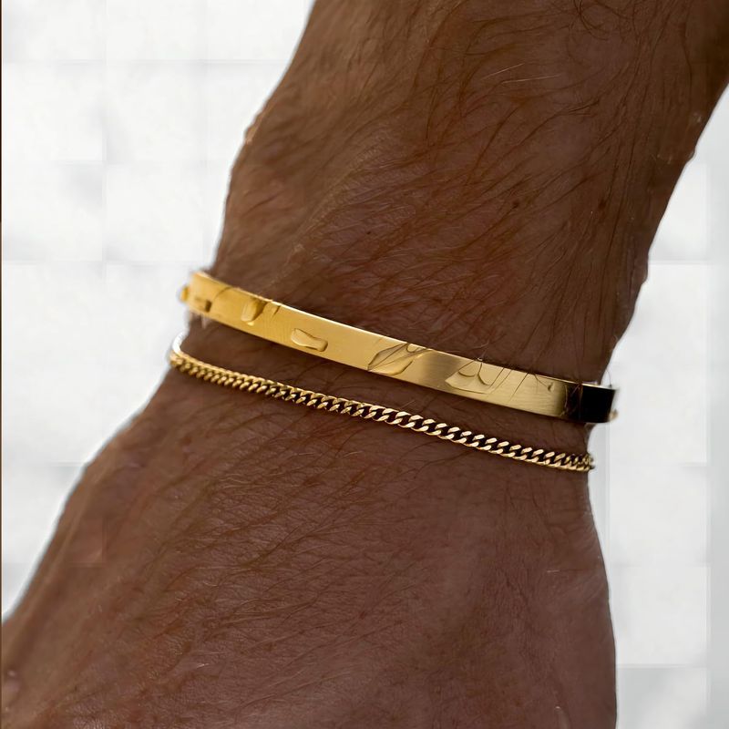Hot Selling Dubbellaagse Slang Vorm Cubaanse Doosketting Armband Mode Stijl Heren Bangle_voghion.com