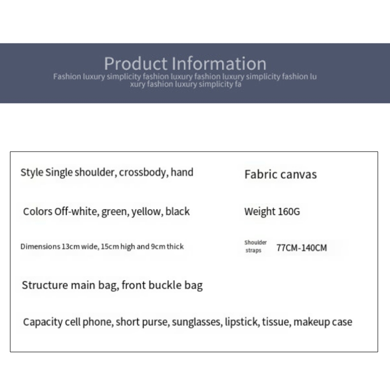 Torba na telefon komórkowy Nowa damska torba na ramię Torba na ramię Senior Sense Canvas Bag Letnia mini torba Torby s_voghion.com