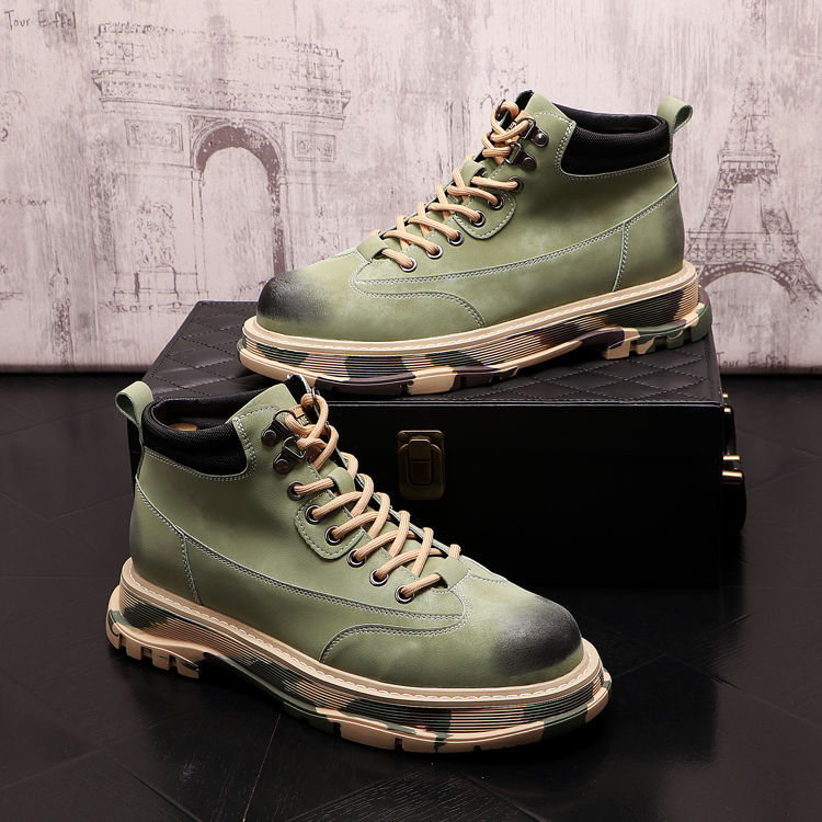 Martin Boots Men S High Top British Style Ins Mid Top Short Boots Tooling Boots Autumn And Winter Men S Shoes Increase Casual Desert Boots_voghion.com