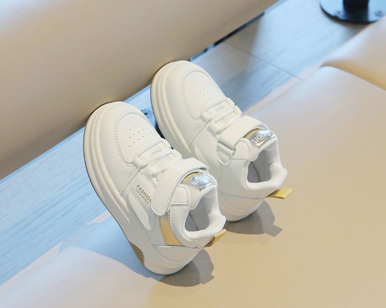 Nya små vita flickskor High Top Pojkar Casual Board Shoes Mjuka sulor Babyskor_voghion.com