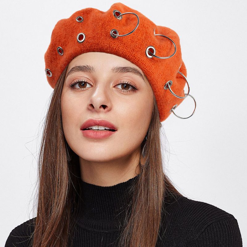 Damen herbst und winter stil alle spiel baskenmütze hut damen Britischen hut retro kürbis maler hut_voghion.com