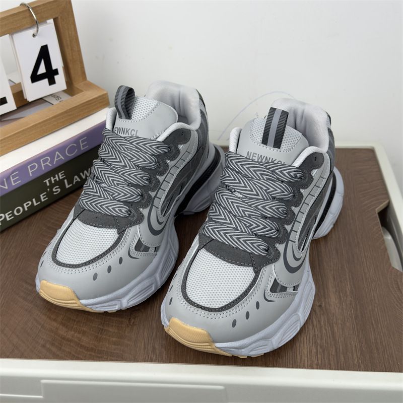Sneakers casual con suola spessa e rialzo per donna e uomo, primavera-autunno 2024, nuove scarpe stile college_voghion.com