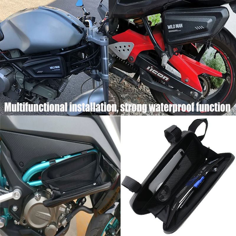 Bolsa lateral modificada para motocicleta BRABUS 1300 R, bolsa lateral triangular impermeable, bolsa de carcasa rígida para BRABUS 1300 R_voghion.com