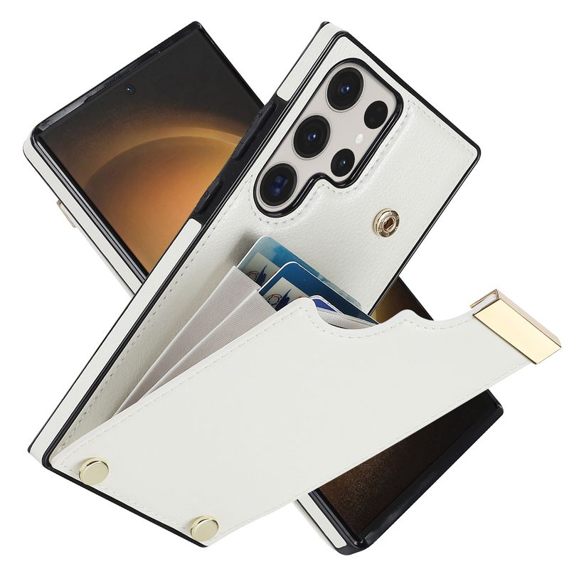 Nieuwe S23Ultra creatieve mobiele telefoon leren hoes voor Samsung A14 orgel kaart telefoonhoesje_voghion.com