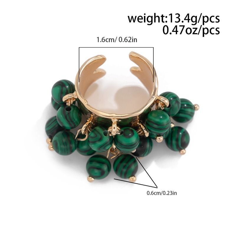 Set di anelli Boho da donna, 5 pezzi di anelli grossi con perline e perle multicolori, collezione di gioielli etnici impilabili per festival_voghion.com