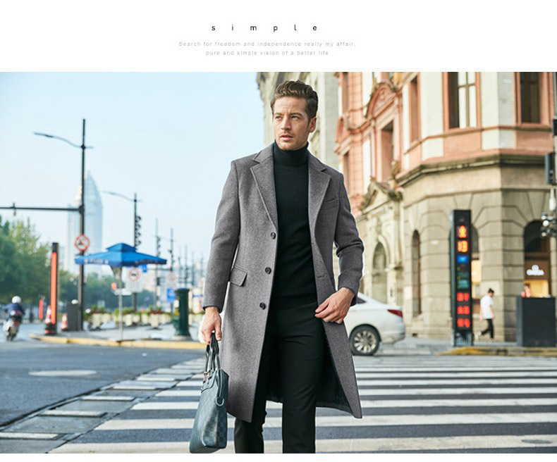 2025 Autumn And Winter Fashion Trench Coat Men, British Men's Long-sleeved Woolen Coat Autumn And Winter Woolen Coat Trend_voghion.com