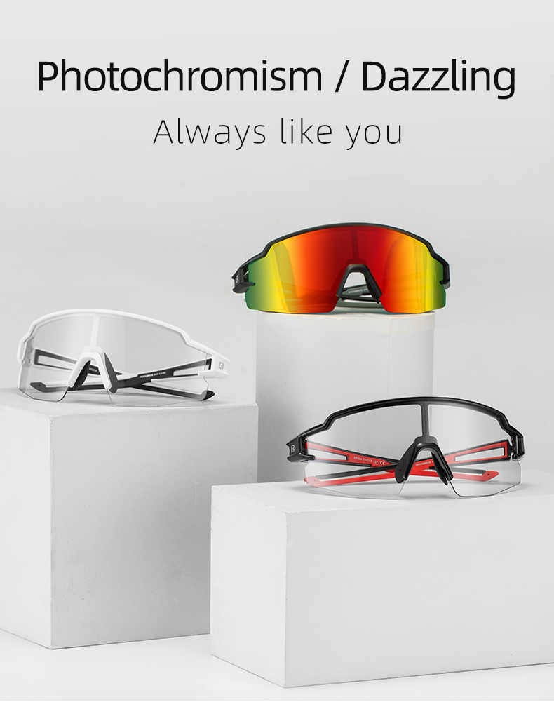 ROCKBROS Sport-Sonnenbrille Vollformat Photochromismus/polarisierte Fahrradbrille_voghion.com