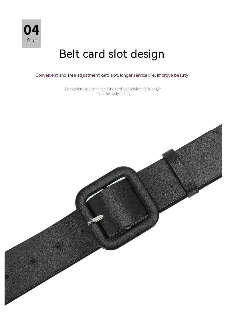 2023 Nuova cintura decorativa color caramello nuova fibbia quadrata Cintura larga per jeans versatili alla moda da donna_voghion.com