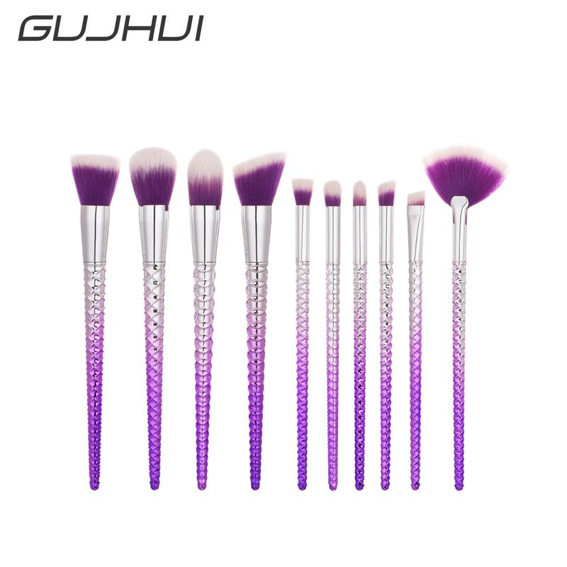 10-teiliges Make-up-Pinsel-Set, Make-up-Tools, Meerjungfrau-Mais, sechsseitiges Gewinde, GUJHUI_voghion.com