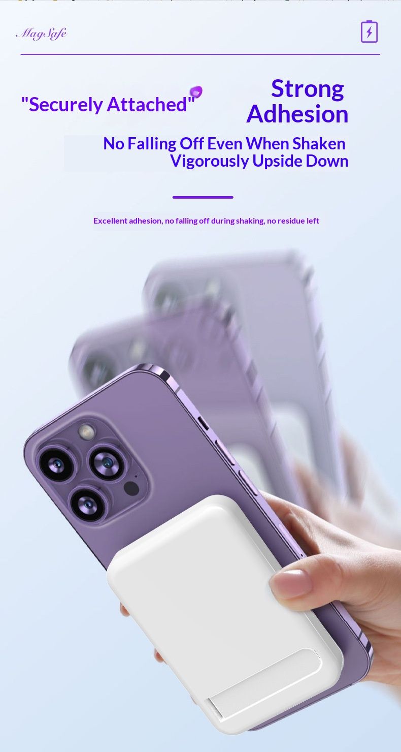 Sınır Ötesi Manyetik Kablosuz Şarj Cihazı Standlı 10000mAh Hızlı Şarj Güç Bankası Hediye Toptan_voghion.com