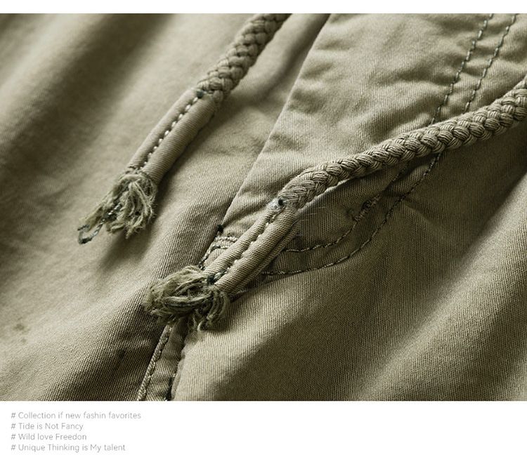 Herrenbekleidung Herren Sommer Neue Reißverschluss Multi Pocket Trendy Retro Workwear Shorts_voghion.com