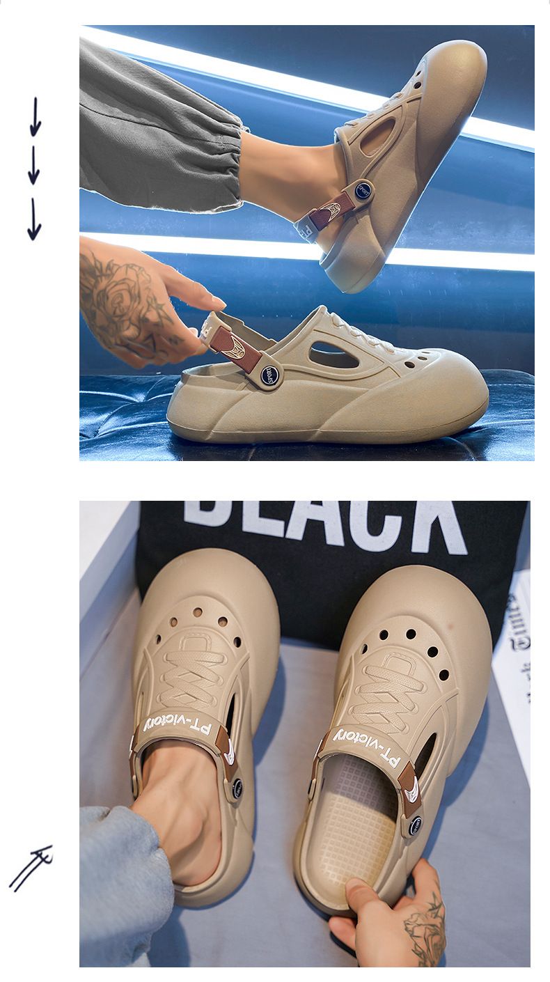 Männer tragen neue Sommer-Freizeit-Slipper, Plateausandalen, Strandschuhe und Sandalen für Herren_voghion.com