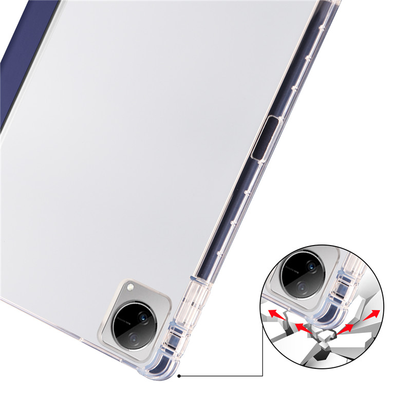 For Vivo Pad Tablet Case 2022 11 inch Tri Fold Solid PU Leather Soft TPU Back Shell For Vivo Pad 11 Cover With Pen Slots Funda_voghion.com