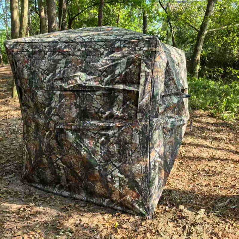 Tenda da caccia mimetica a 360° con apertura rapida, antipioggia, prospettiva unidirezionale, per birdwatching all'aperto_voghion.com