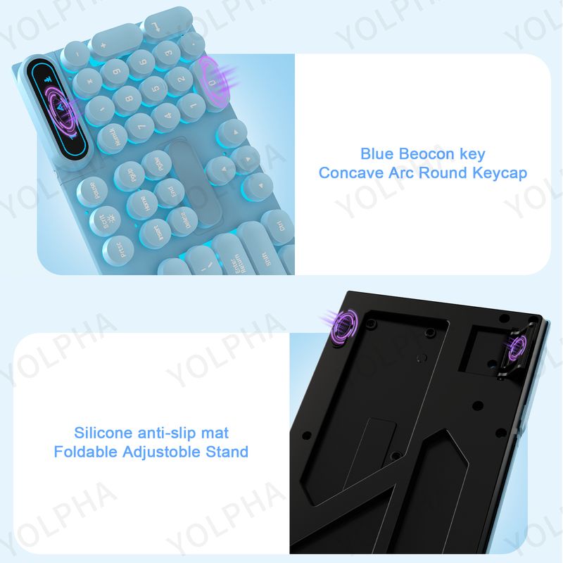 104Keys Wired Keyboard With RGB Backlit Breathing Light Gaming Wired Ergonomic Keyboard For Computer Laptop For PC Gamer Office_voghion.com