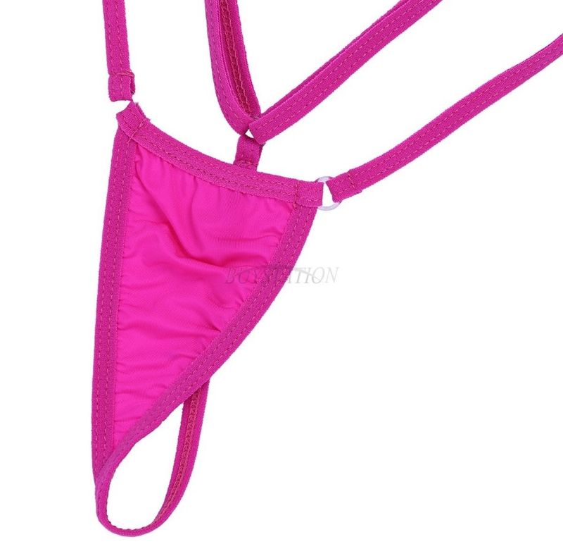 Intimunterwäsche Sexy Pamas Pama Hosen Duerchsichteg T-fërmeg Hosen T-Réck Eendeel Mini-Badekostüm Schwammboxer_voghion.com