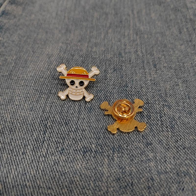 Odznaka z motywem Halloween z czaszką i kroplą oleju, z kreskówkowym motywem, na ubrania i torby, jako dodatek do broszki_voghion.com