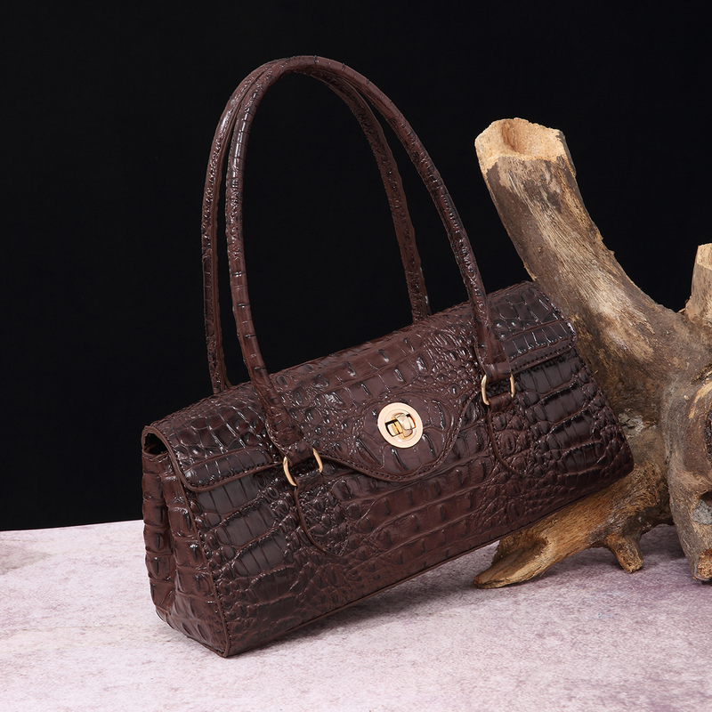 Borsa da ascella portatile retrò, da donna, con motivo a coccodrillo_voghion.com