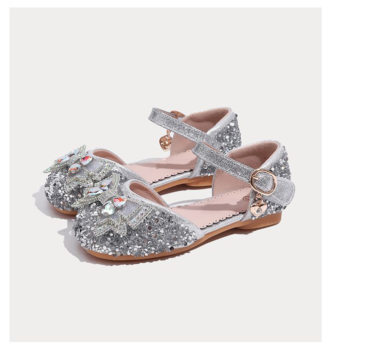 Kinder Schuhe Prinzessin Kristall Schuhe Kleines Mädchen Sommer Neue Weiche Unterseite Rutschfeste Modische Sandalen Student_voghion.com