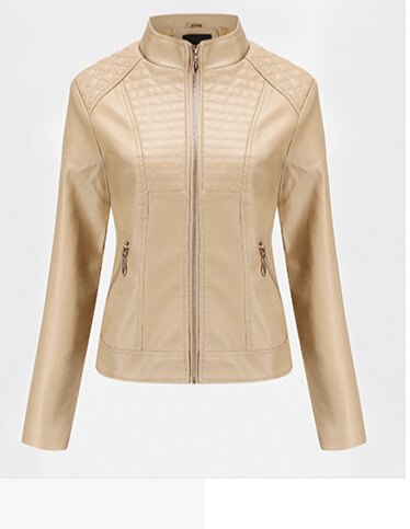 Women's Clothing Leather Jacket Leather Jacket Casual Spring and Autumn Coat_voghion.com