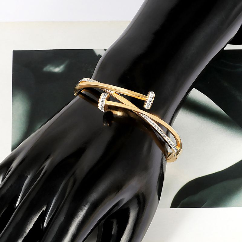 Unisex Grain Nail Simple Brick Edelstahl Armband Mehrere_voghion.com