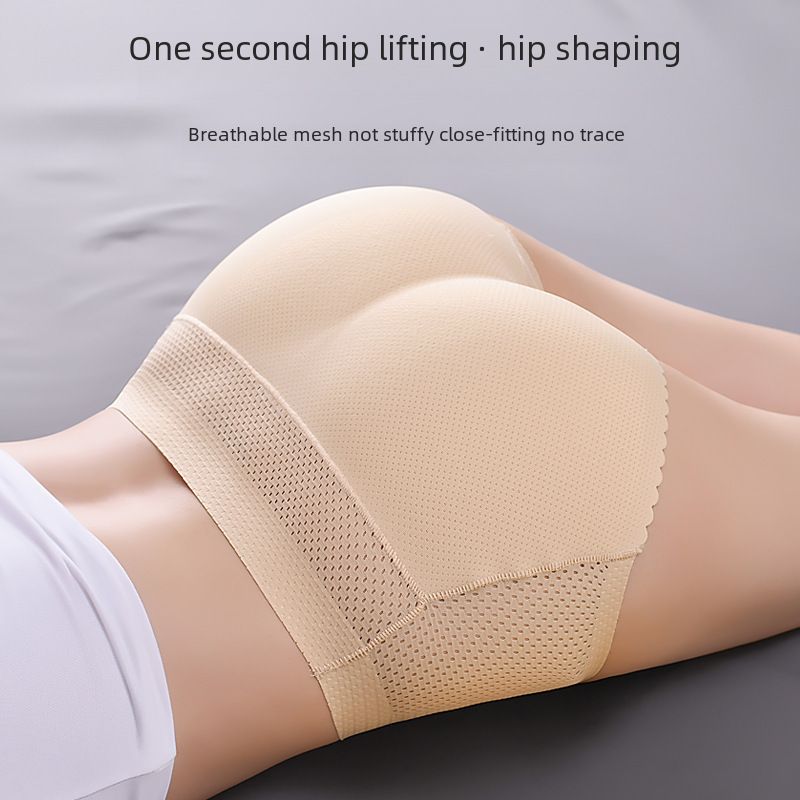 Mutandine modellanti in pizzo e rete con imbottitura sui fianchi, pantaloni da donna con boxer con imbottitura sui fianchi e sulla pancia_voghion.com