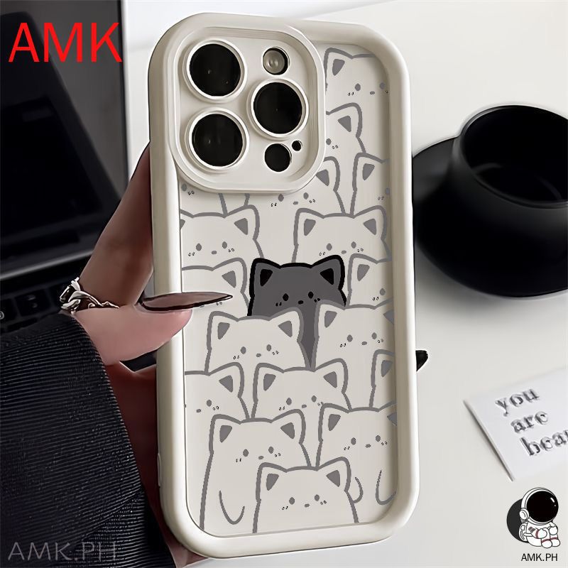 Redmi Note 13 12s 12 11 11s 10s 13C 12C 10C 10 9T 8 Pro Plus 9A 9C 10A 5g Carino Semplice Nero E Bianco Gatto Antiurto Lente Protezione Custodia Custodia_voghion.com