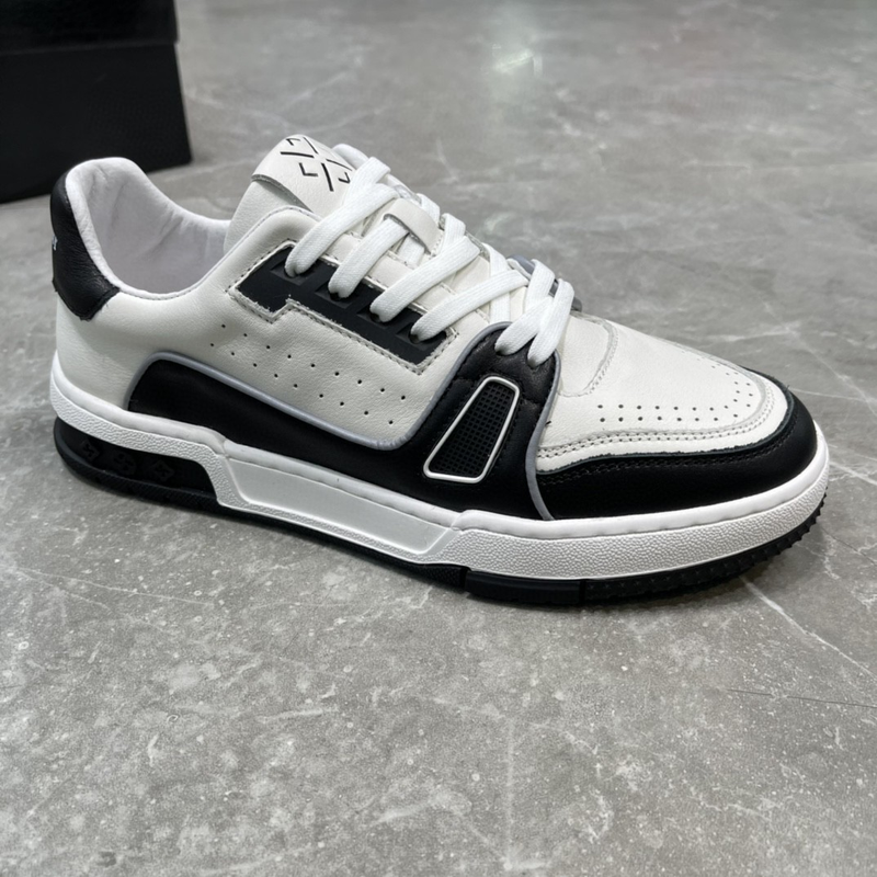 Origin genuine leather small white new product top layer cowhide panda board casual men's shoes_voghion.com