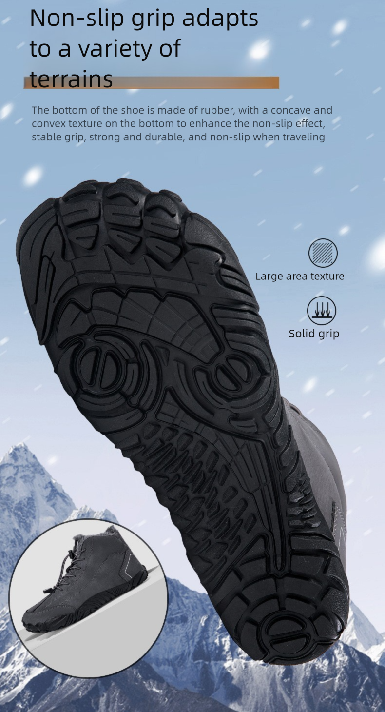 Cross-Border Factory Direct Sale Winter Fleece-Lined Warm Cold-Resistant For Men And Women Mid-Cut Snow Boots Couple_voghion.com