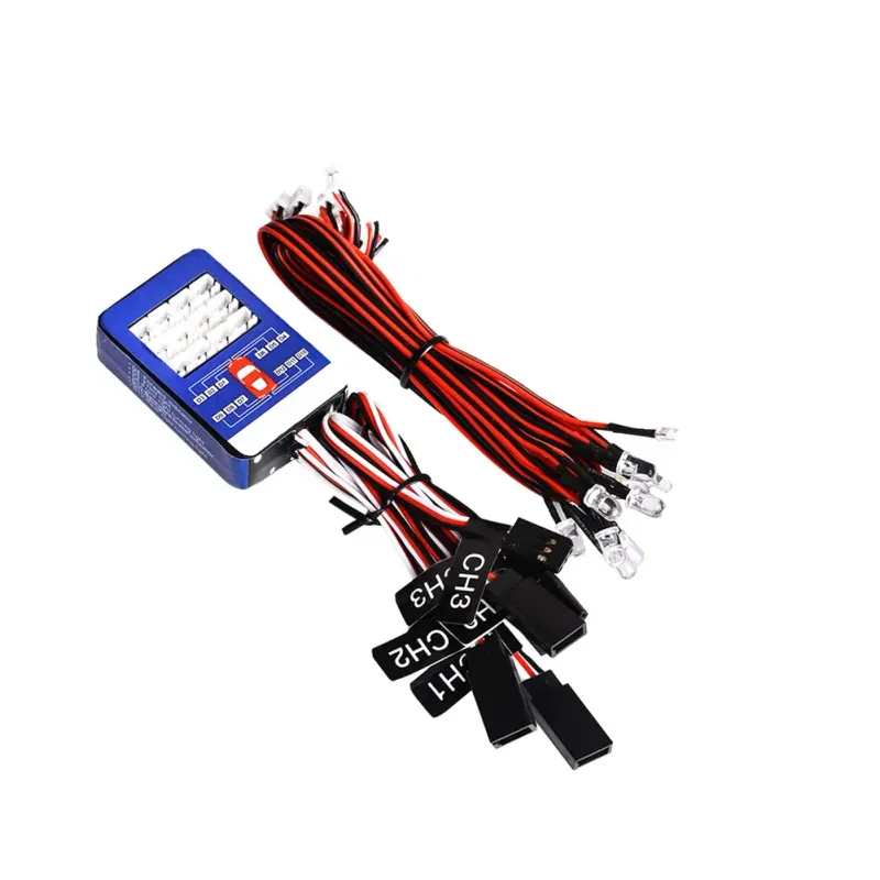 Modèle télécommandé 12 LED, simulation de voiture télécommandée Tamiya, clignotant à trois voies_voghion.com