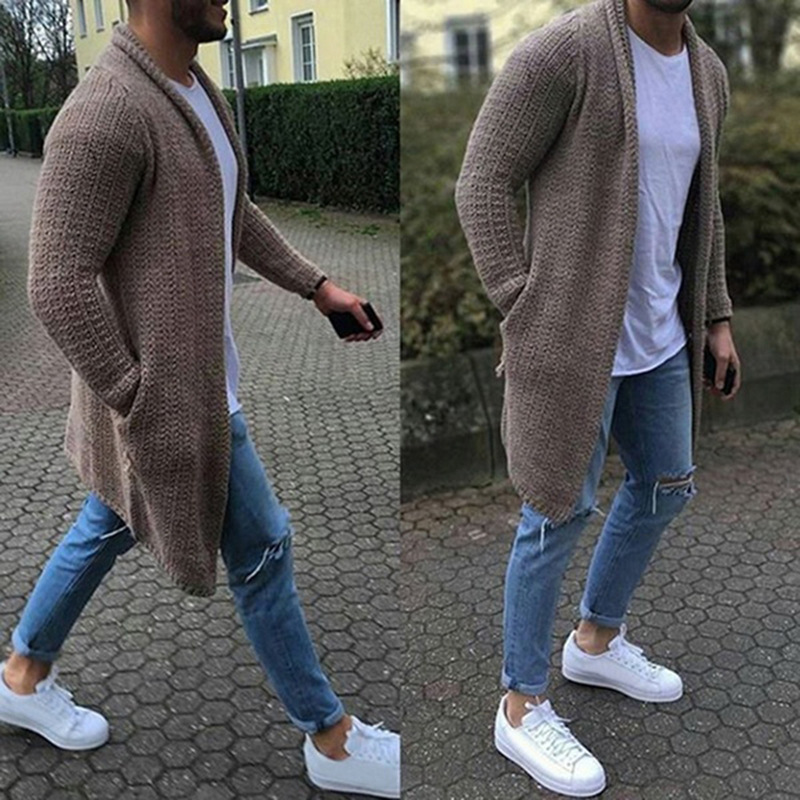 Vêtements pour hommes Pulls européens et américains pour hommes 2024 Pulls à la mode à manches longues Pulls cardigan de grande taille Station indépendante_voghion.com