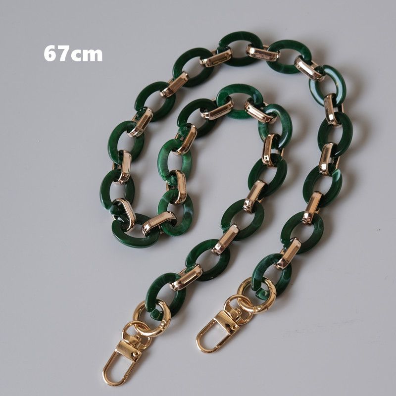 Women's Round Colorful Acrylic Resin Spring Summer Handmade Detachable Thick Bag Decoration Chain_voghion.com