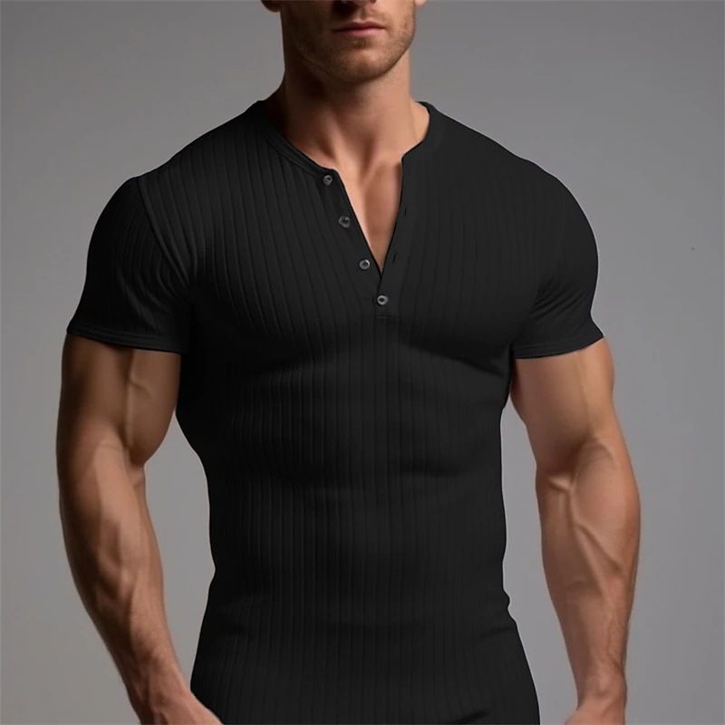 Men's Performance Compression T-Shirt – Muscle Fit Gym Shirt With Moisture-Wicking Fabric & Breathable Mesh For Workout & Athletic Wear_voghion.com