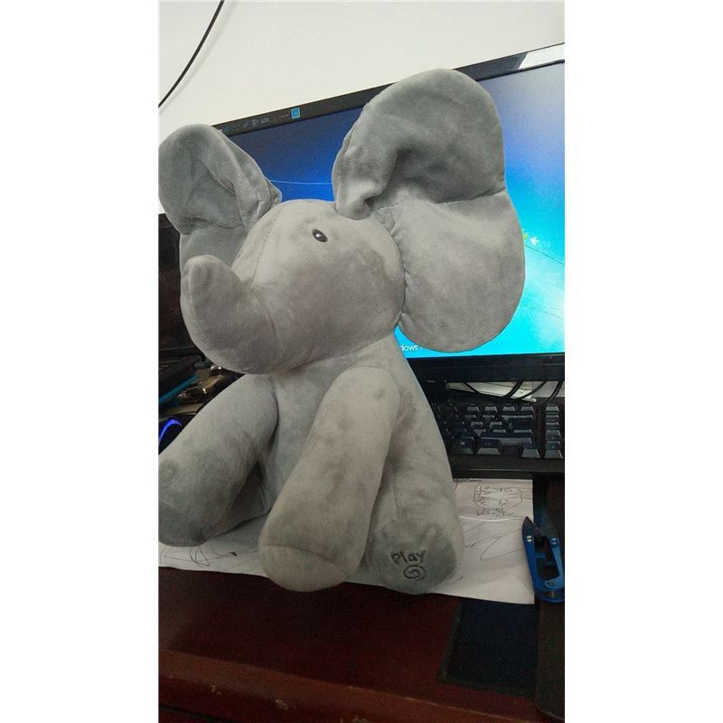 And Peekaboo Talking Animated Singing Elephant Baby Gifts Kids Educational_voghion.com