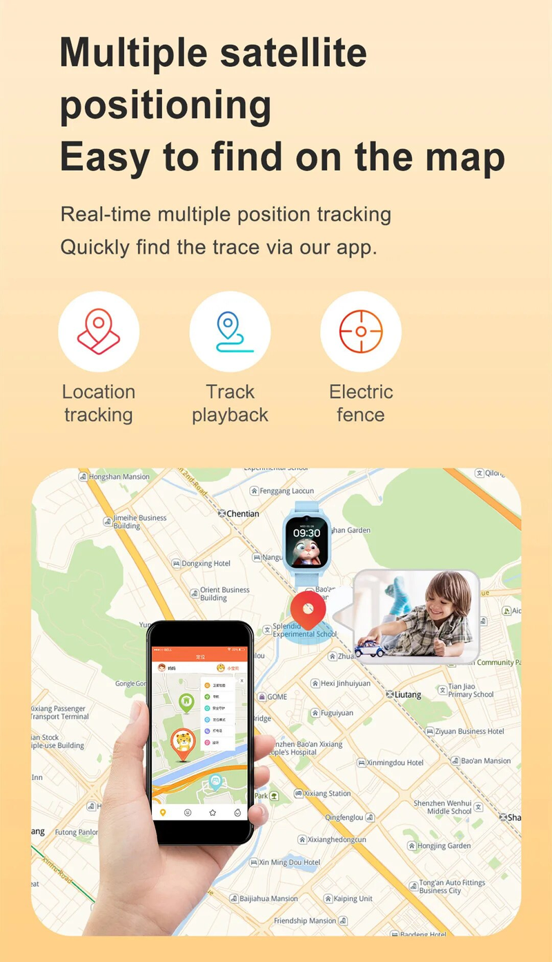 2023 New Phone SIM Card 4g Smart Boy Girl Photo Wifi Positioning Child Watch HD Video Call Sos Tracker Birthday Gift_voghion.com