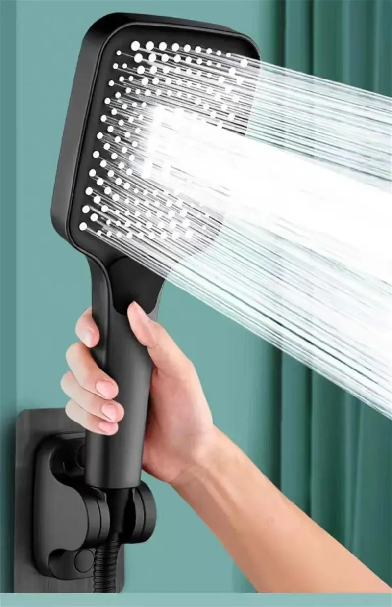 3 Modlu Yağmur Duş Başlığı, Ayarlanabilir Yüksek Basınçlı Su Tasarrufu Spreyi, Banyo İçin, AB Su Standardına Uygun_voghion.com